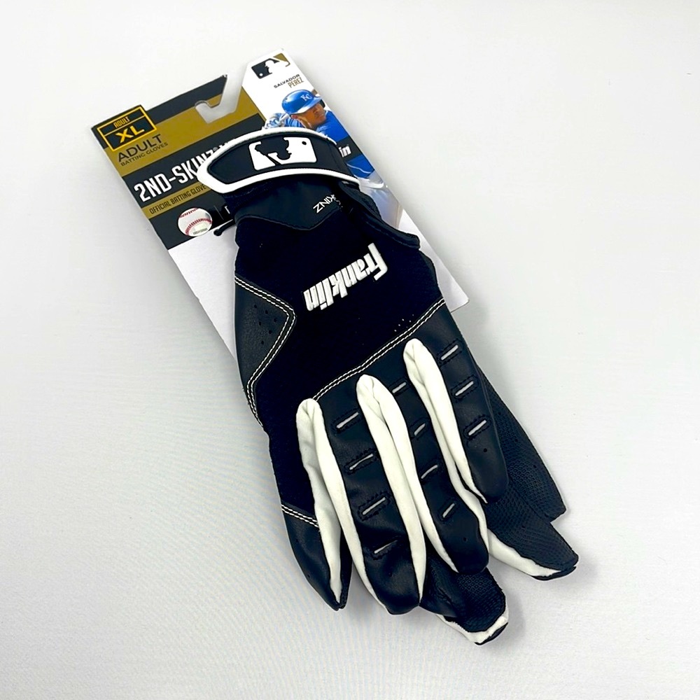 Franklin Shok-Wave Batting Baseball Gloves Black White Gray Adult Multiple Sizes